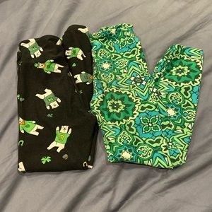 2 pairs kids lularoe leggings